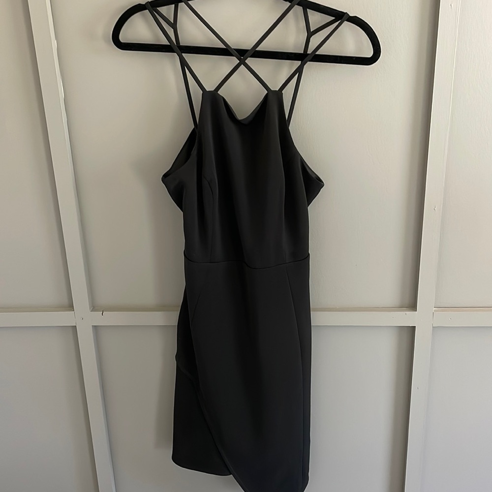 Express Black Formal Cutout Asymmetrical Dress - Size 6
